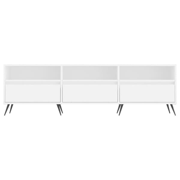 vidaXL TV-benk hvit 150x30x44,5 cm konstruert tre