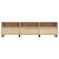 Miniatyrbilde 4 av 11: vidaXL TV-benk sonoma eik 150x30x44,5 cm konstruert tre
