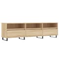 Miniatyrbilde 1 av 11: vidaXL TV-benk sonoma eik 150x30x44,5 cm konstruert tre