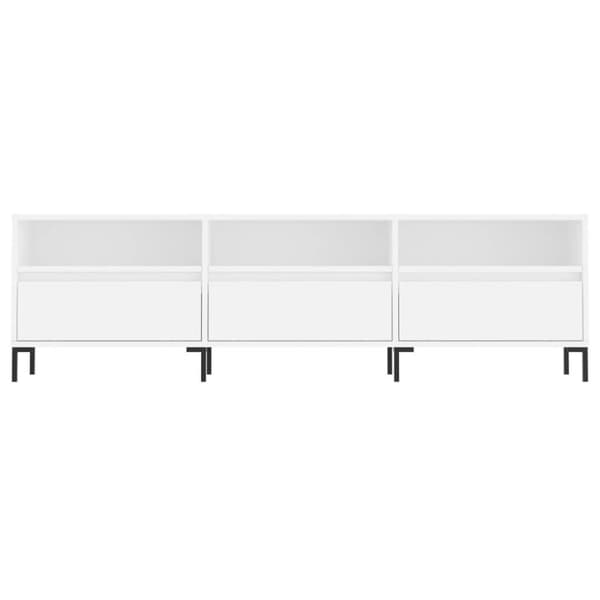 vidaXL TV-benk hvit 150x30x44,5 cm konstruert tre