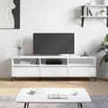 Miniatyrbilde 11 av 11: vidaXL TV-benk hvit 150x30x44,5 cm konstruert tre