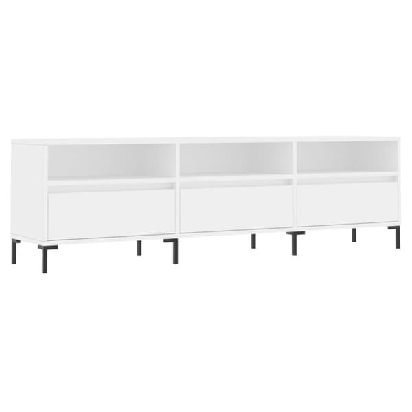 vidaXL TV-benk hvit 150x30x44,5 cm konstruert tre