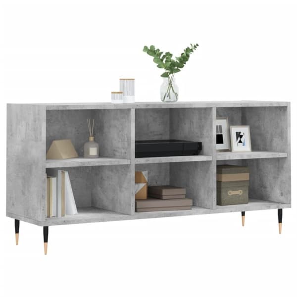 vidaXL TV-benk betonggrå 103,5x30x50 cm konstruert tre