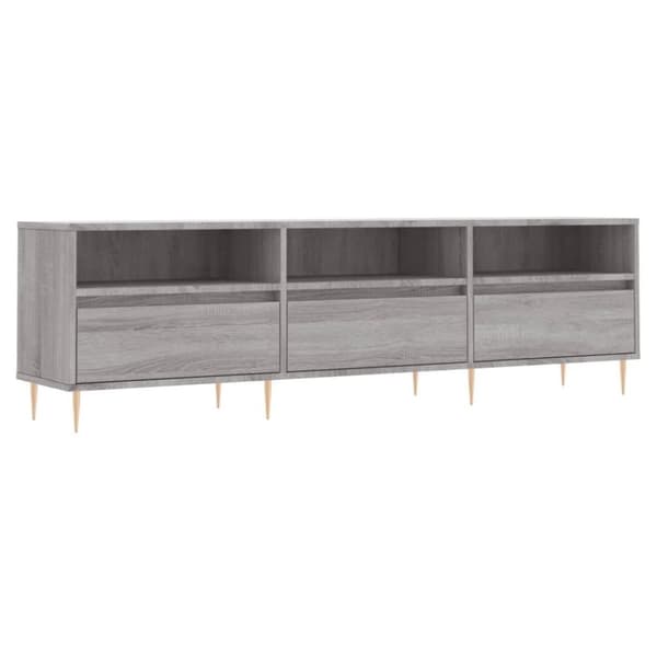 vidaXL TV-benk grå sonoma 150x30x44,5 cm konstruert tre