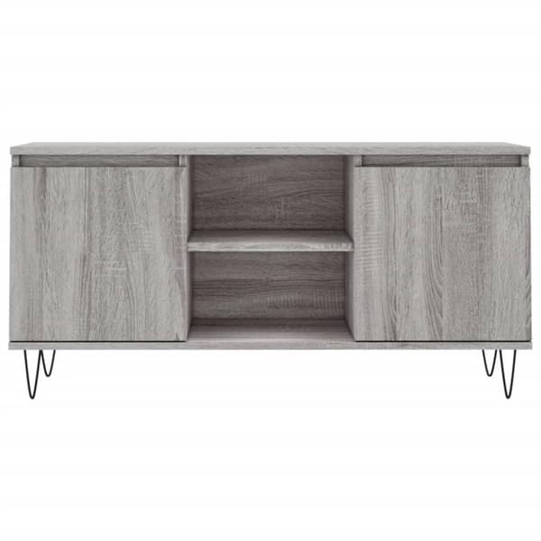 vidaXL TV-benk grå sonoma 104x35x50 cm konstruert tre