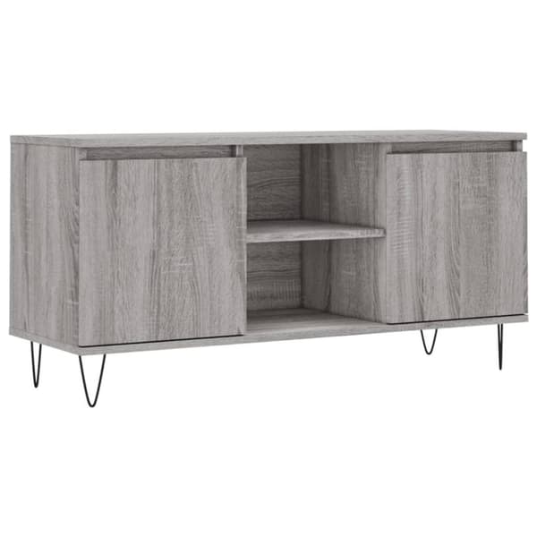 vidaXL TV-benk grå sonoma 104x35x50 cm konstruert tre