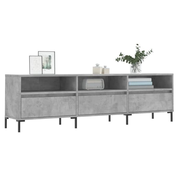 vidaXL TV-benk betonggrå 150x30x44,5 cm konstruert tre