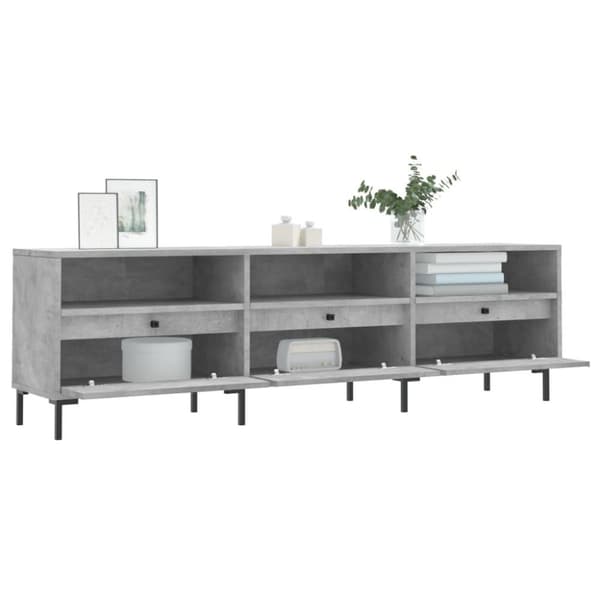 vidaXL tv-bord 150x30x44,5 cm konstrueret træ betongrå