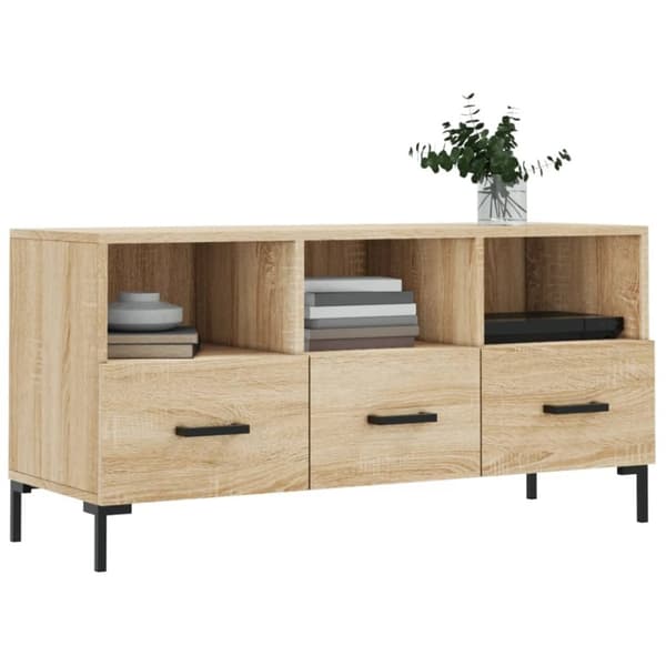 vidaXL Tv-bänk sonoma ek 102x36x50 cm konstruerat trä