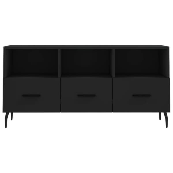 vidaXL TV-benk svart 102x36x50 cm konstruert tre