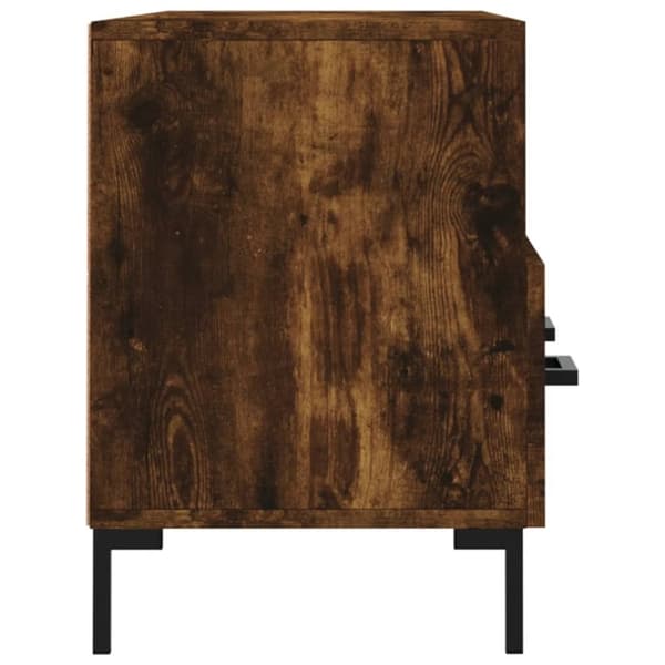 vidaXL Tv-bänk rökfärgad ek 102x36x50 cm konstruerat trä