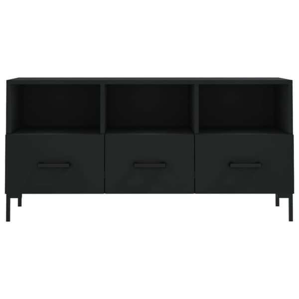 vidaXL tv-bord 102x36x50 cm konstrueret træ sort