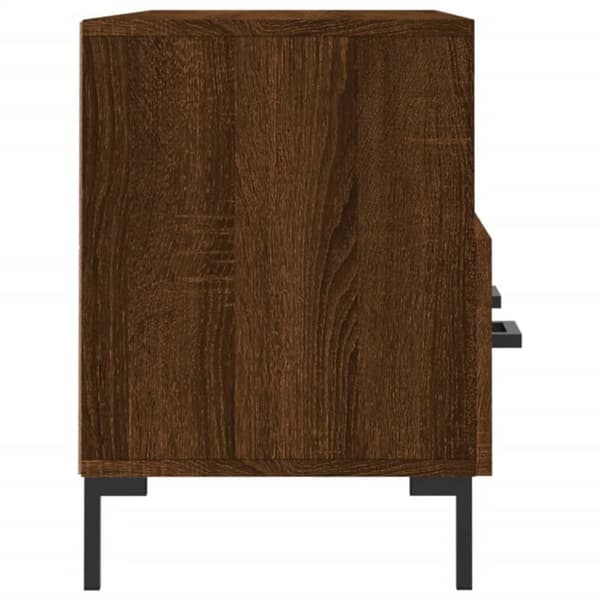 vidaXL tv-bord 102x36x50 cm konstrueret træ brun egetræsfarve