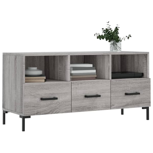 vidaXL Tv-bänk grå sonoma 102x36x50 cm konstruerat trä