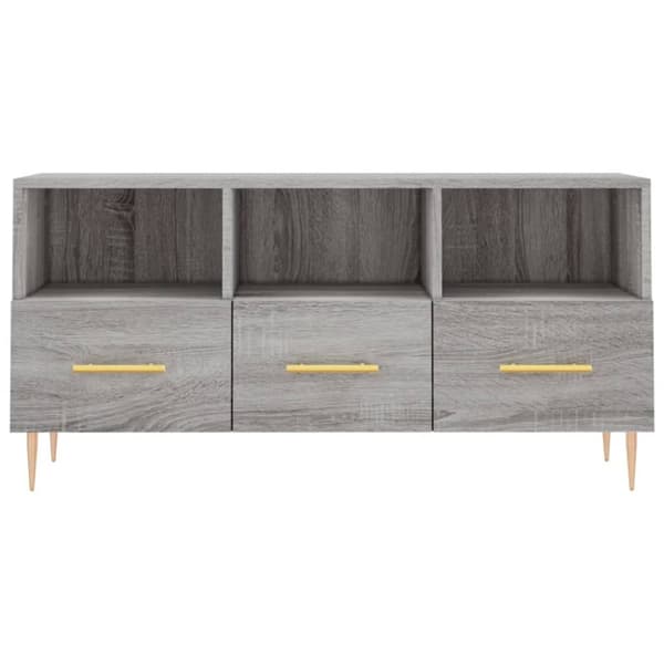vidaXL TV-benk grå sonoma 102x36x50 cm konstruert tre