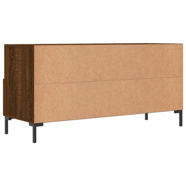 vidaXL TV-benk brun eik 102x36x50 cm konstruert tre