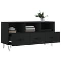 Miniatyrbillede 4 af 11: vidaXL tv-bord 102x36x50 cm konstrueret træ sort