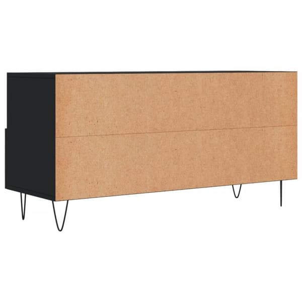 vidaXL tv-bord 102x36x50 cm konstrueret træ sort