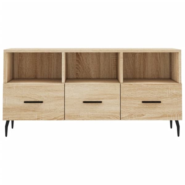 vidaXL tv-bord 102x36x50 cm konstrueret træ sonoma-eg