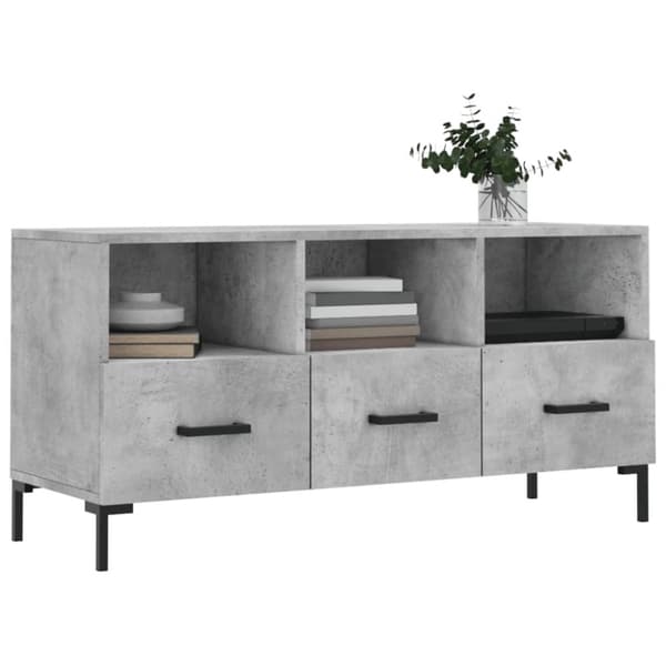 vidaXL TV-benk betonggrå 120x35x48 cm konstruert tre