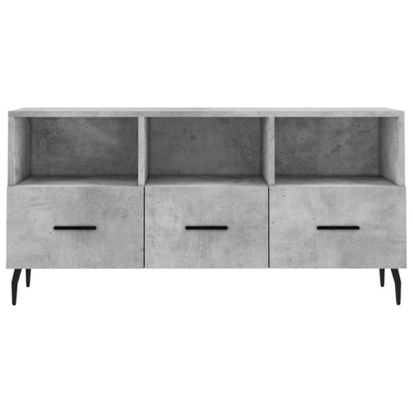 vidaXL Tv-bänk betonggrå 102x36x50 cm konstruerat trä