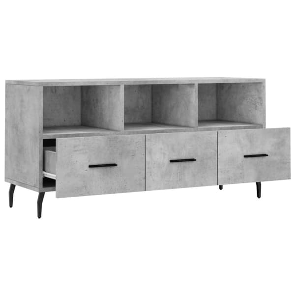 vidaXL Tv-bänk betonggrå 102x36x50 cm konstruerat trä