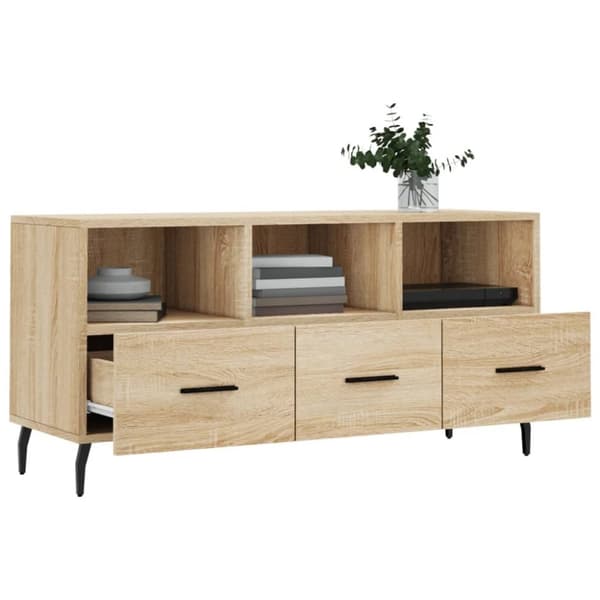 vidaXL Tv-bänk sonoma ek 102x36x50 cm konstruerat trä
