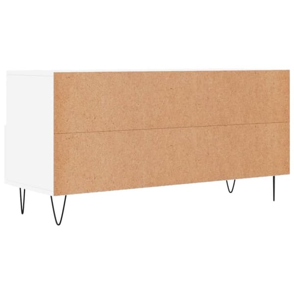 vidaXL TV-benk hvit 102x36x50 cm konstruert tre