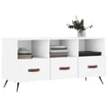 Miniatyrbilde 3 av 11: vidaXL TV-benk hvit 102x36x50 cm konstruert tre