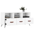 Miniatyrbilde 4 av 11: vidaXL TV-benk hvit 102x36x50 cm konstruert tre