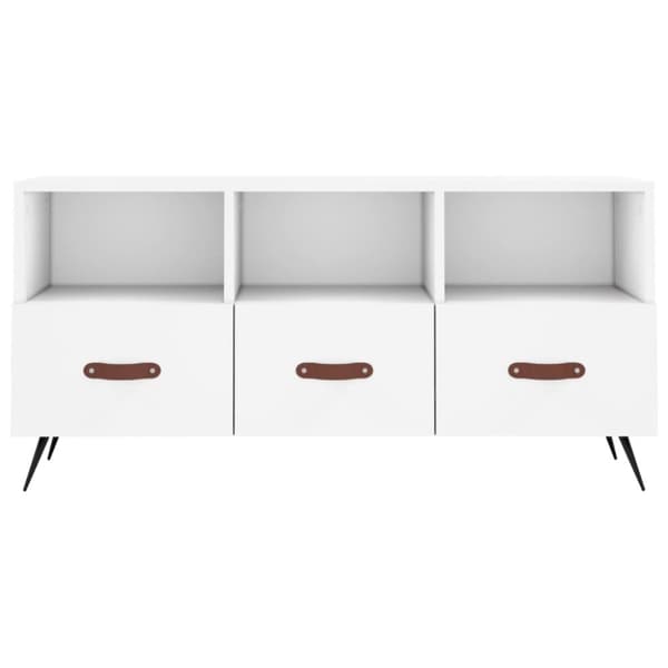 vidaXL TV-benk hvit 102x36x50 cm konstruert tre