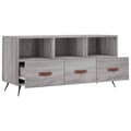 Pikkukuva 6 / 11: vidaXL TV-taso harmaa Sonoma 102x36x50 cm tekninen puu