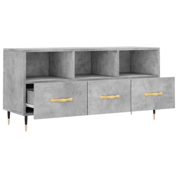 vidaXL Tv-bänk betonggrå 102x36x50 cm konstruerat trä