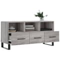 Miniatyrbilde 4 av 11: vidaXL TV-benk grå sonoma 102x36x50 cm konstruert tre