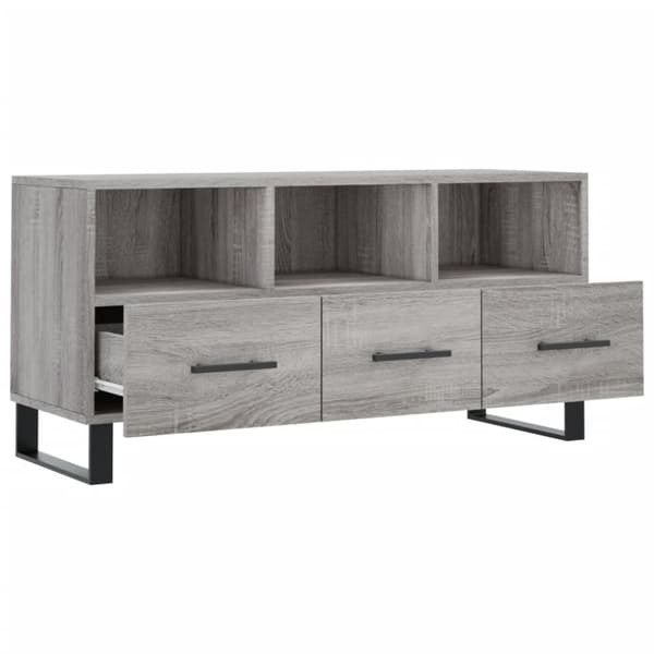 vidaXL TV-benk grå sonoma 102x36x50 cm konstruert tre