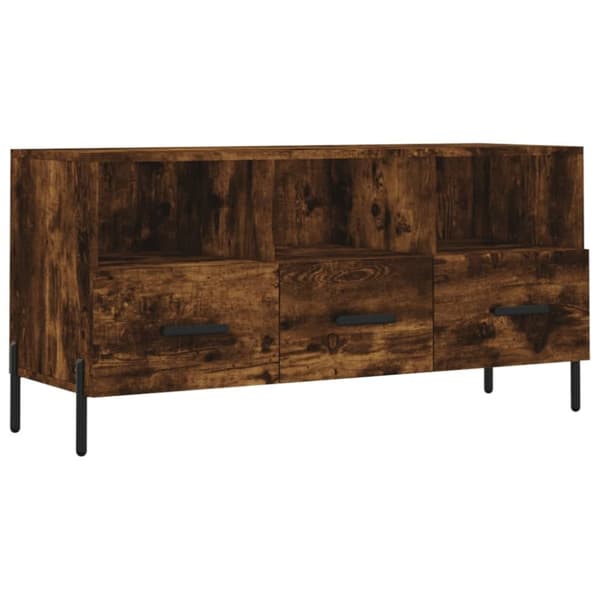 vidaXL TV-benk røkt eik 102x36x50 cm konstruert tre