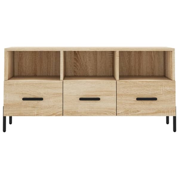 vidaXL TV-benk sonoma eik 102x36x50 cm konstruert tre