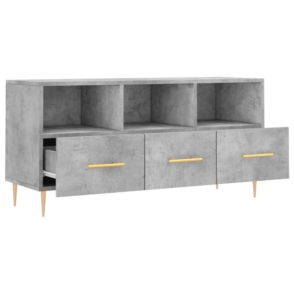 vidaXL TV-benk betonggrå 120x35x48 cm konstruert tre