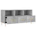 Miniatyrbilde 6 av 11: vidaXL TV-benk betonggrå 120x35x48 cm konstruert tre