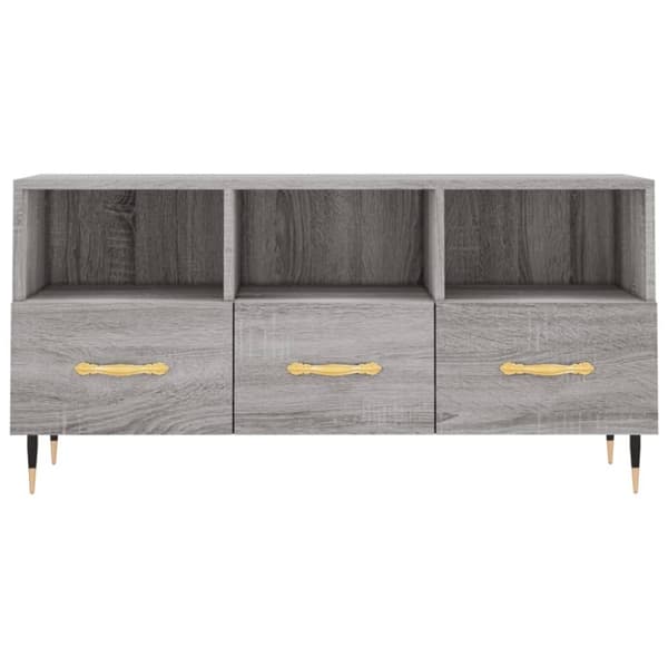vidaXL TV-benk grå sonoma 102x36x50 cm konstruert tre