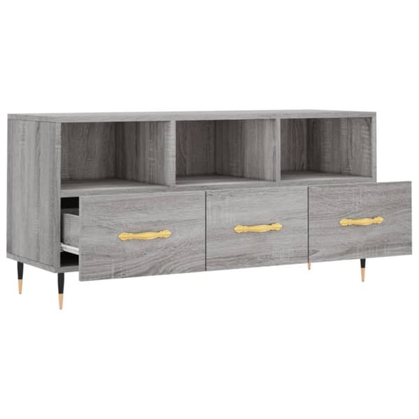 vidaXL TV-benk grå sonoma 102x36x50 cm konstruert tre