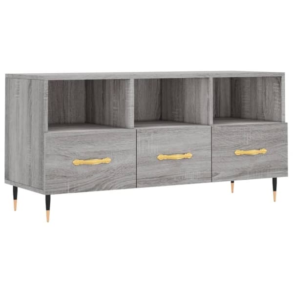 vidaXL TV-benk grå sonoma 102x36x50 cm konstruert tre