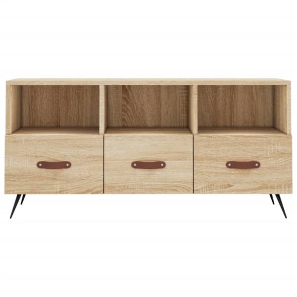 vidaXL tv-bord 102x36x50 cm konstrueret træ sonoma-eg