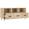 Miniatyrbillede 6 af 11: vidaXL tv-bord 102x36x50 cm konstrueret træ sonoma-eg