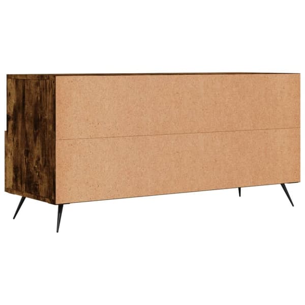 vidaXL Tv-bänk rökfärgad ek 102x36x50 cm konstruerat trä