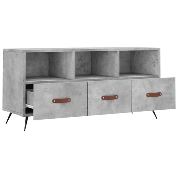 vidaXL TV-benk betonggrå 120x35x48 cm konstruert tre