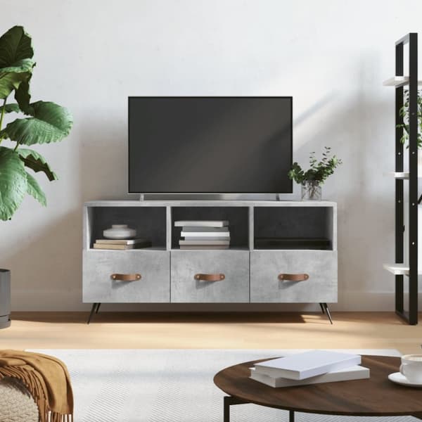 vidaXL TV-benk betonggrå 120x35x48 cm konstruert tre