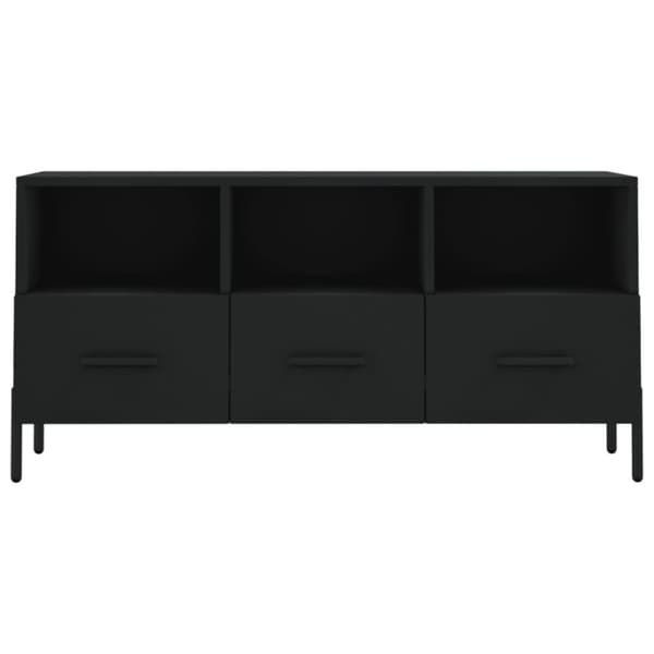 vidaXL Tv-bänk svart 102x36x50 cm konstruerat trä