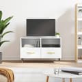 Miniatyrbillede 2 af 11: vidaXL tv-bord 80x36x50 cm konstrueret træ hvid højglans