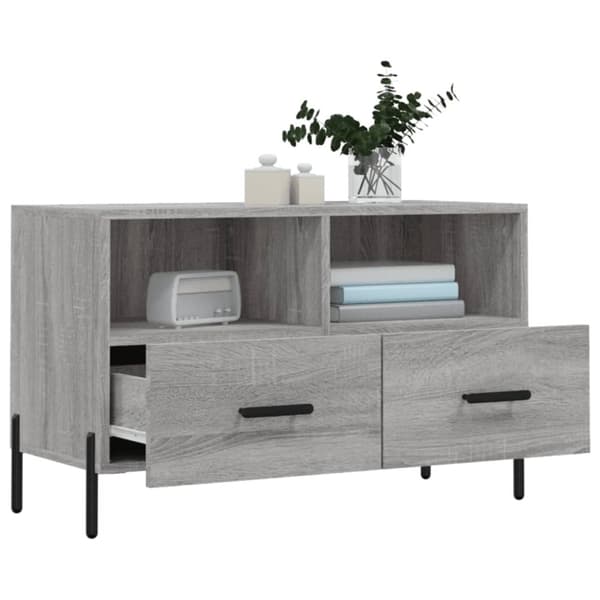 vidaXL TV-taso harmaa Sonoma 80x36x50 cm tekninen puu